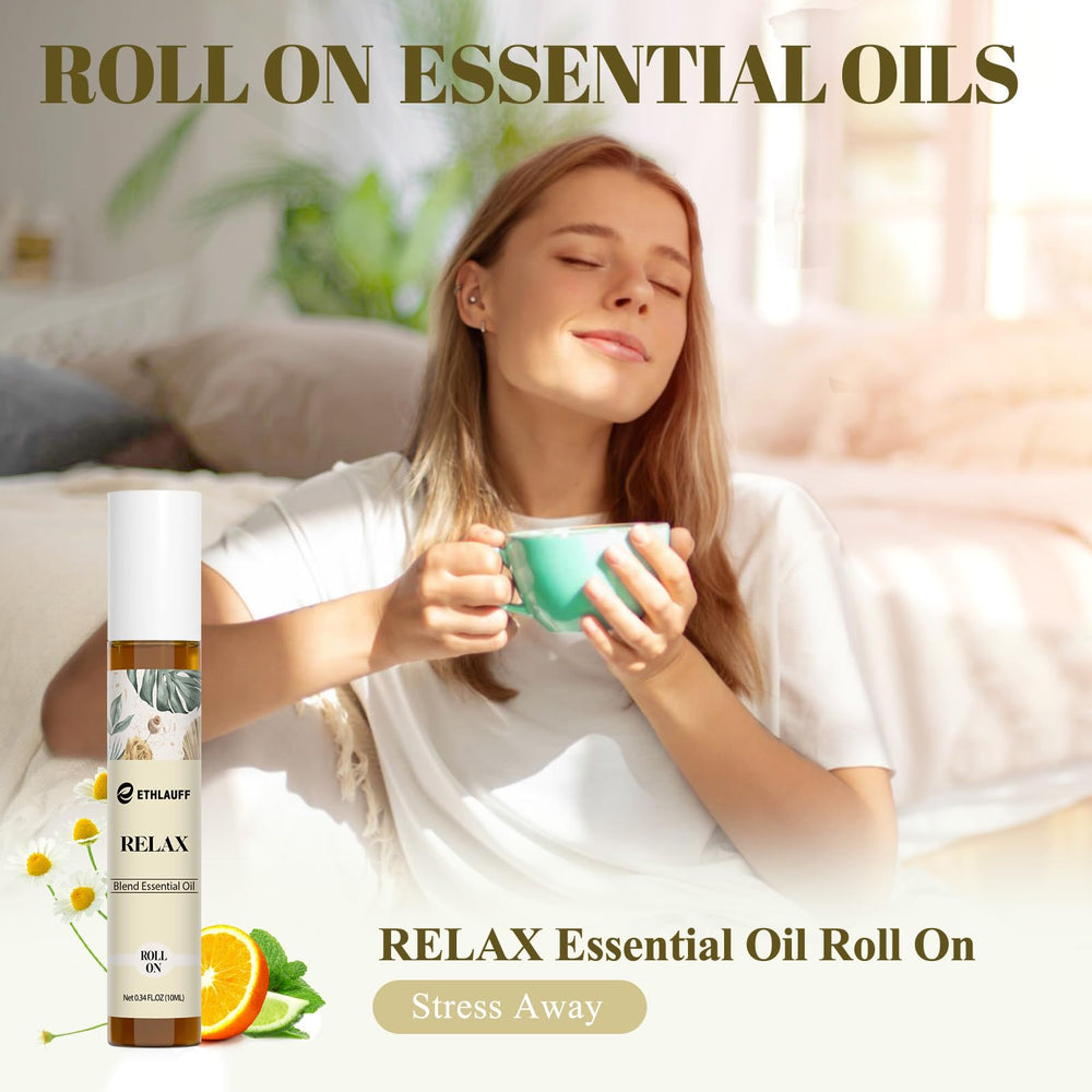 Ethlauff Relax Essential Oil amber glass highlights premium packaging.