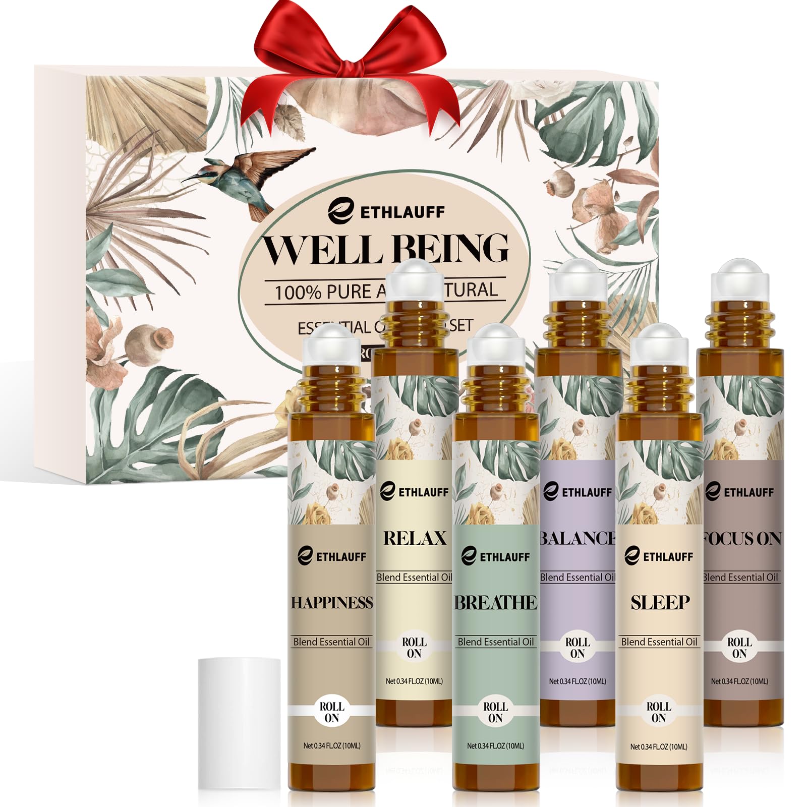 Ethlauff Relax roll-on bottle promotes calm moments with soothing aroma.
