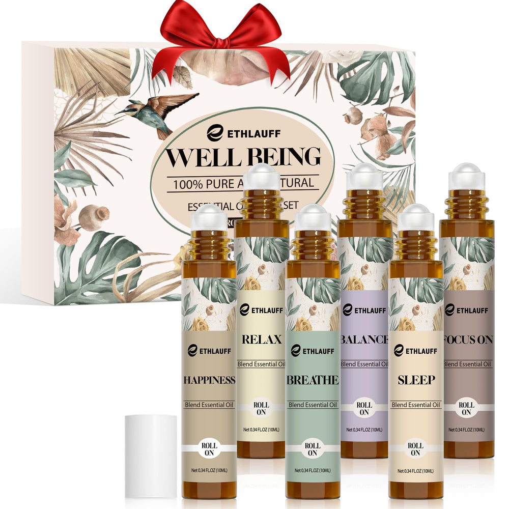 Ethlauff Relax roll-on bottle promotes calm moments with soothing aroma.