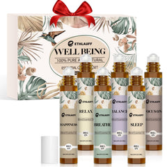 Ethlauff Relax roll-on bottle promotes calm moments with soothing aroma.