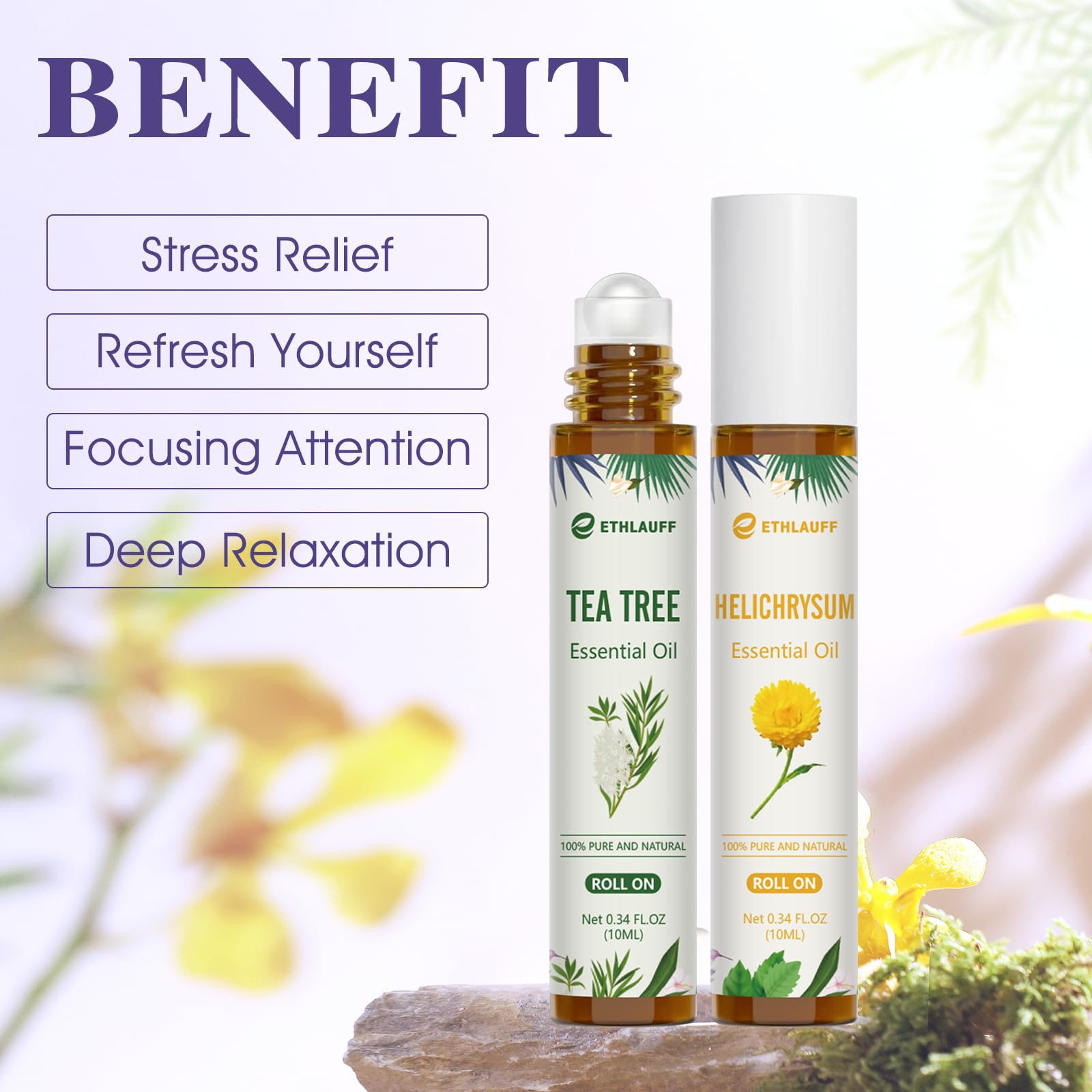 Ethlauff Helichrysum: aroma suave para bienestar de la piel y calma.