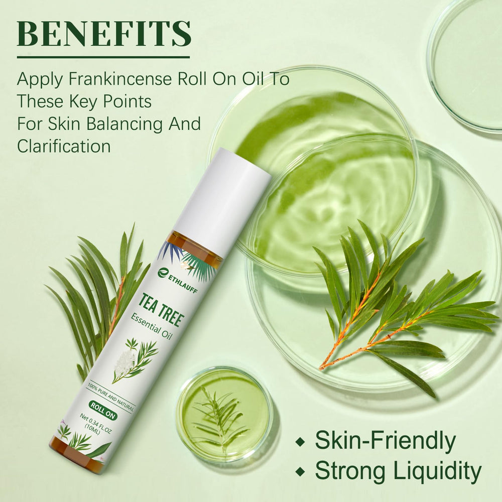 Ethlauff Tea Tree Roll-On scalp refresh for invigorating sensations.