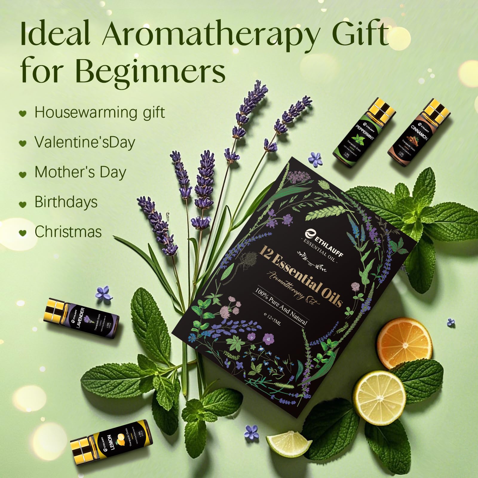 Ethlauff eucalyptus essential oil bottle refreshing inhalation and cooling massage