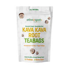 Ethnospot Kava Kava Root Tea Bag closeup for a calming evening ritual