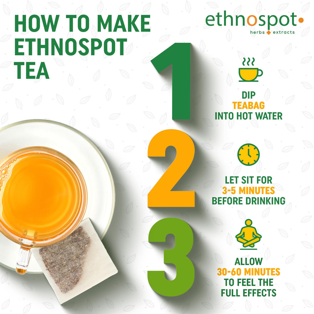 Ethnospot Kava Kava Root Tea Bag infusion shows easy preparation