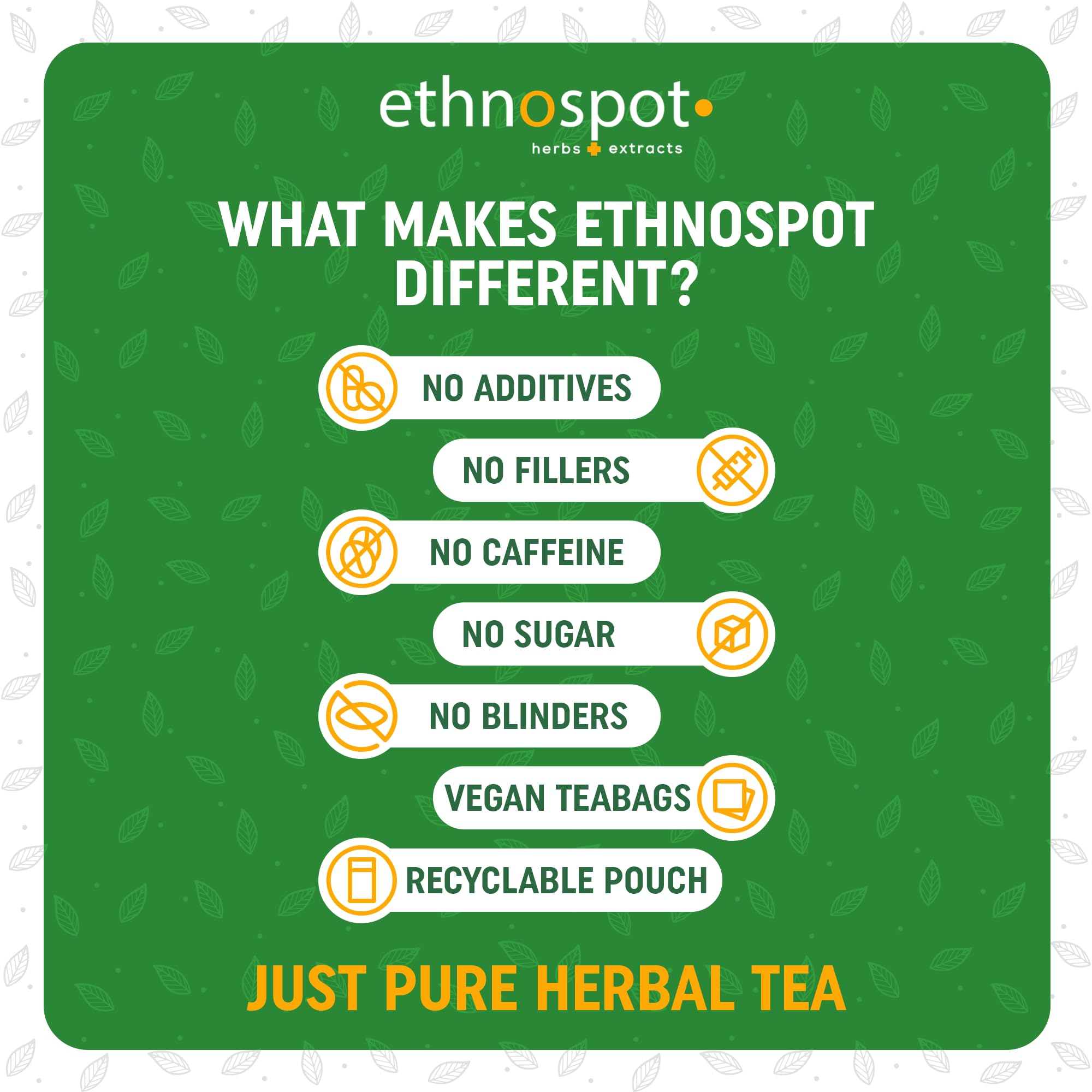 Ethnospot Kava Kava Root Tea Bag natural leaves emphasize purity