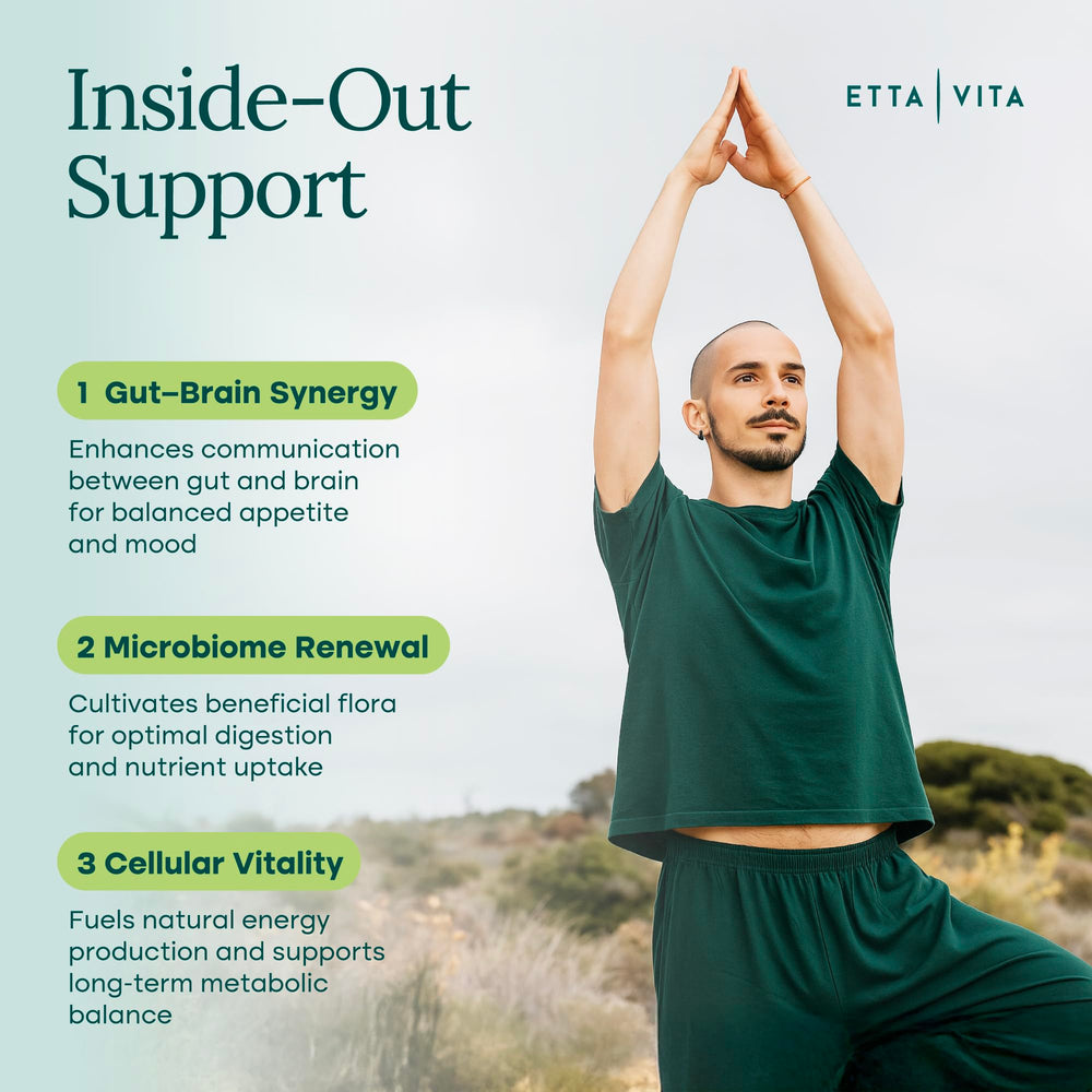 Etta Vita Berberine GLP-1 bottle highlights potential appetite regulation support.