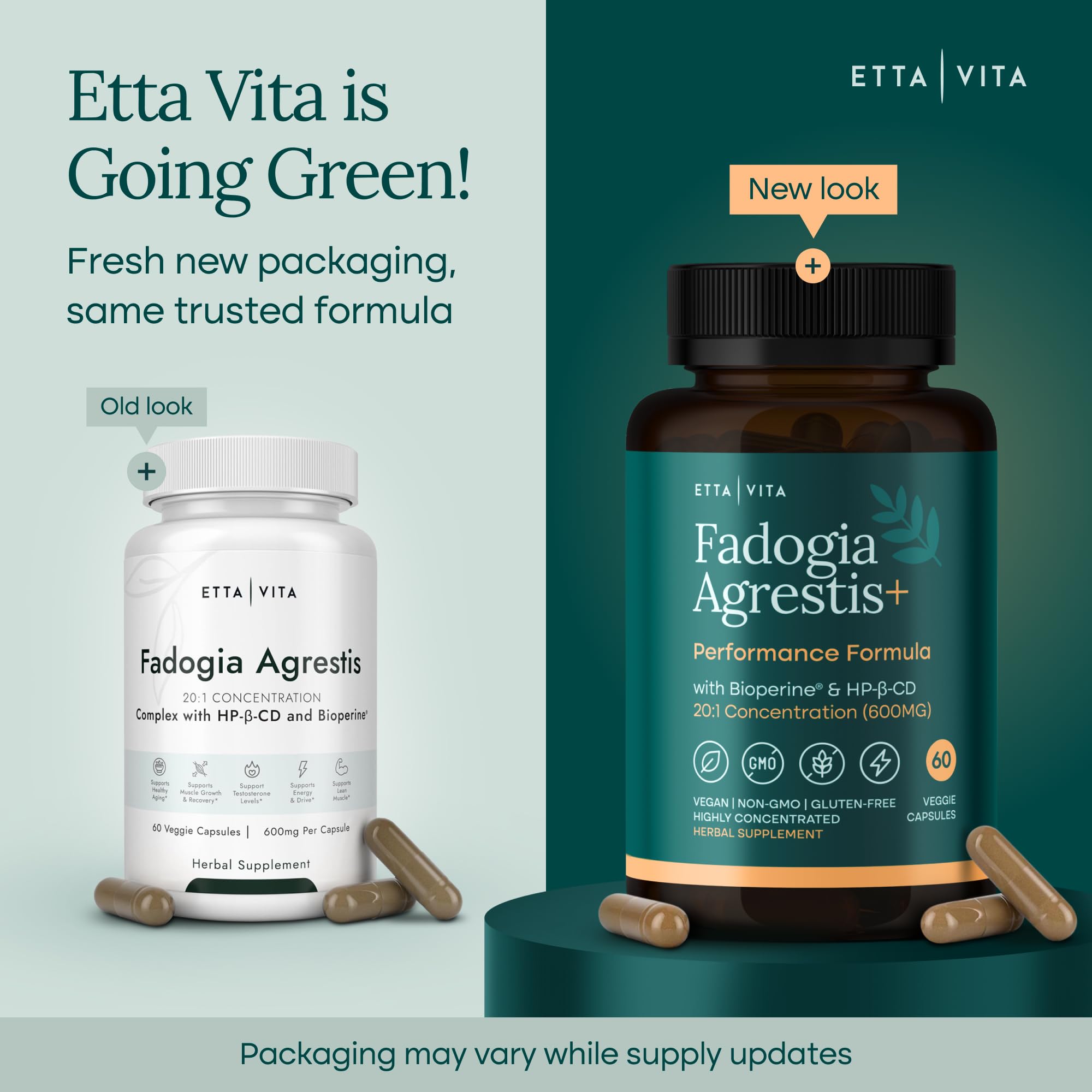 Etta Vita Fadogia Agrestis hero shot conveys confident performance support in daily regime.