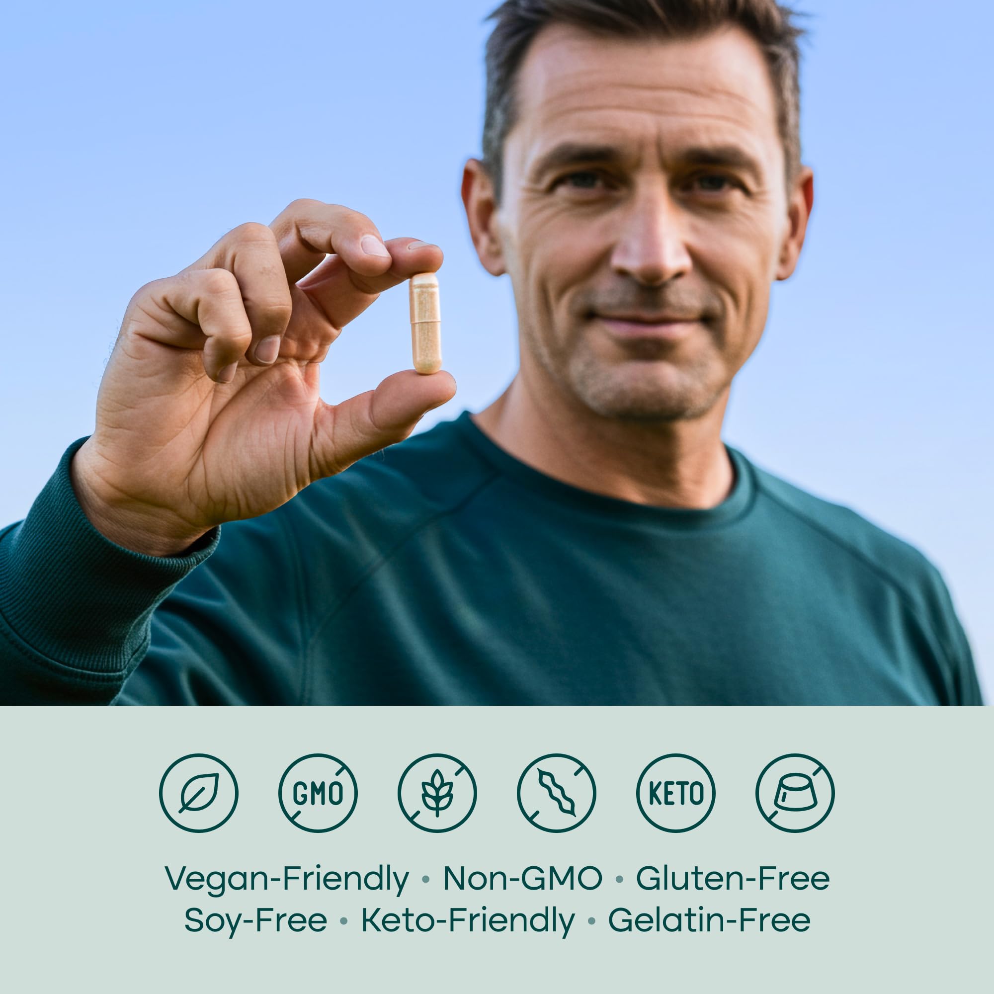 Etta Vita GLP-1 supplement gut-health graphic conveys microbiome balance and energy support.