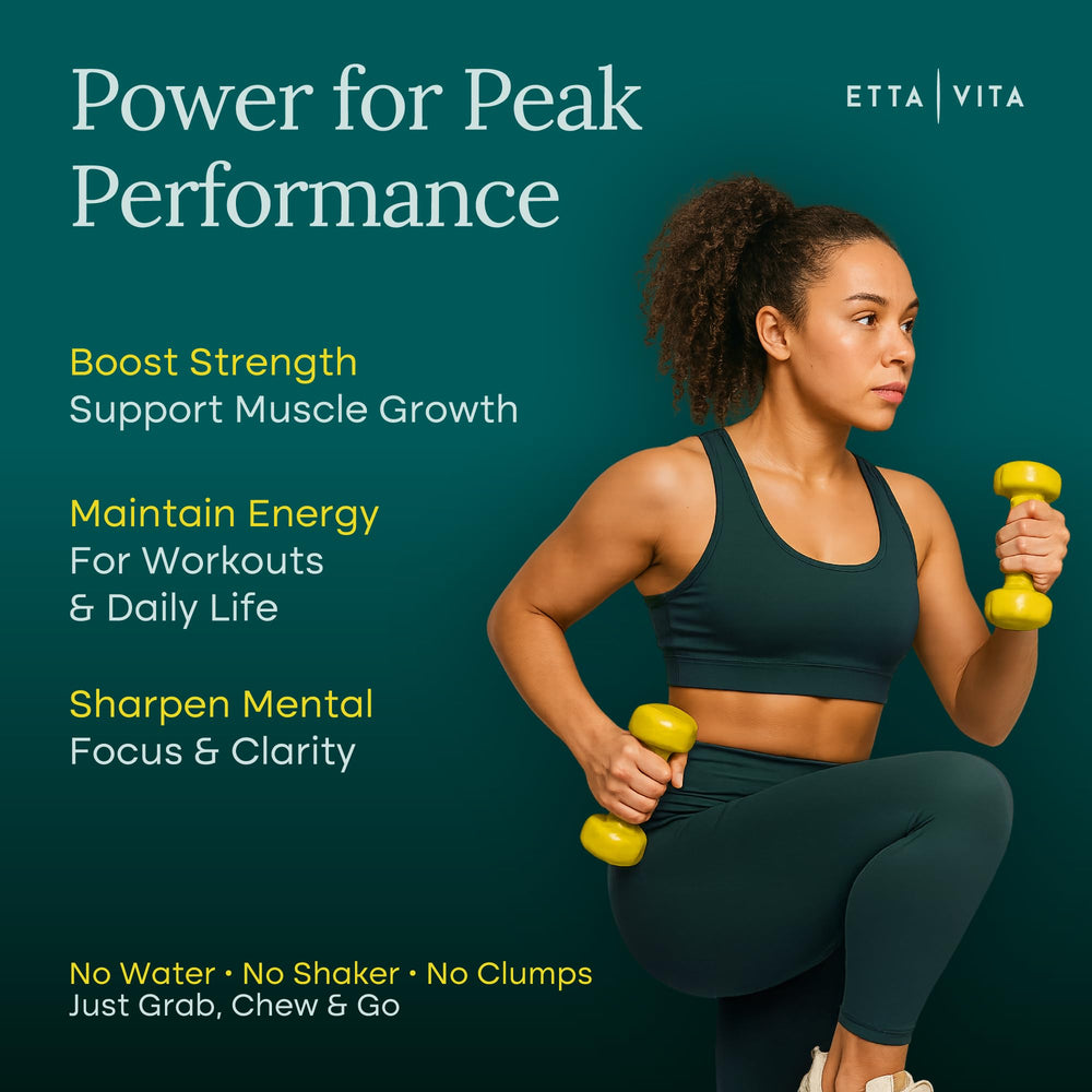 Etta Vita wellness motif hints at energy and vitality benefits.