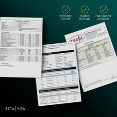 Etta Vita Zeolite Detox capsules close-up highlighting easy capsule format for cleansing support.