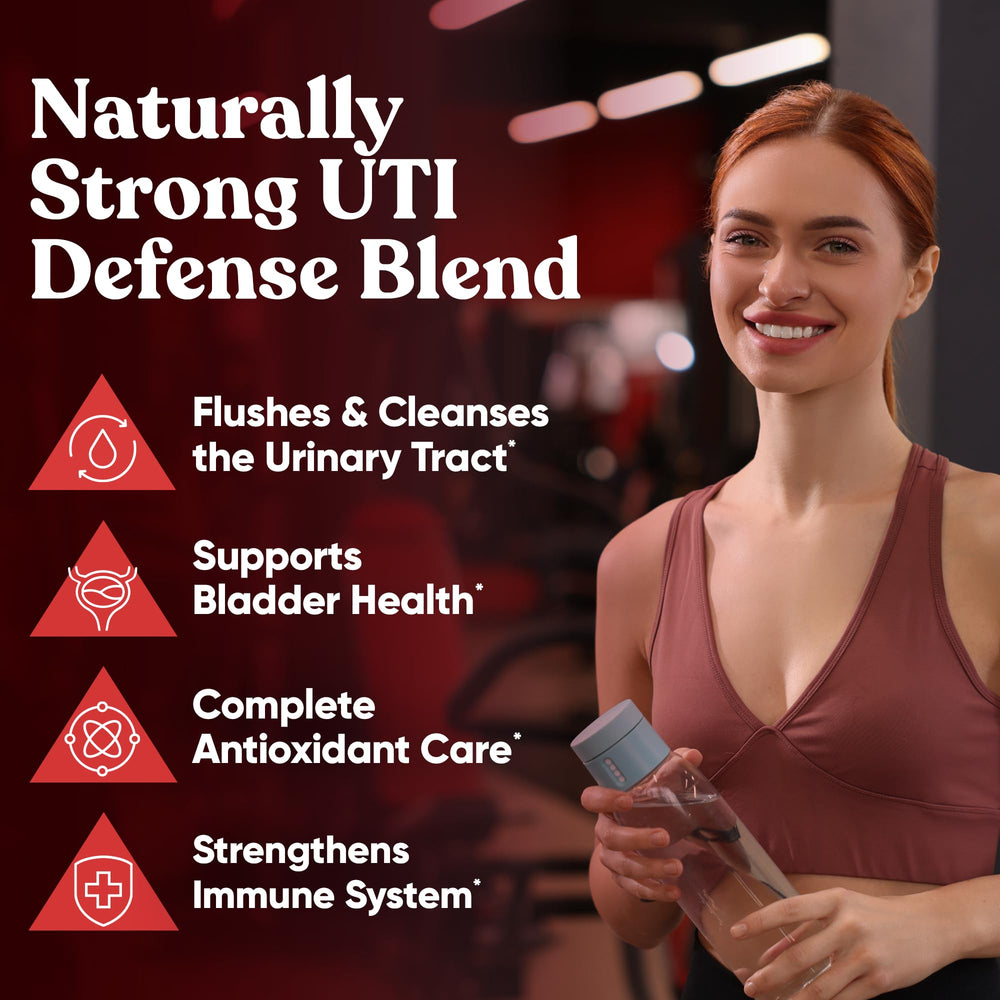 Eu Natural 9-In-1 capsules closeup highlights clinically studied ingredients for urinary wellness