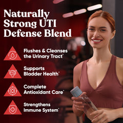 Eu Natural 9-In-1 capsules closeup highlights clinically studied ingredients for urinary wellness