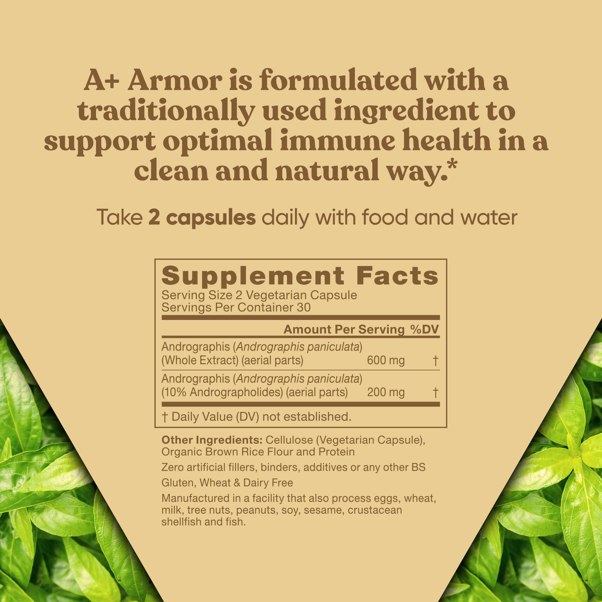 Eu Natural A+ Armor Andrographis vegan soft capsules for convenient daily intake