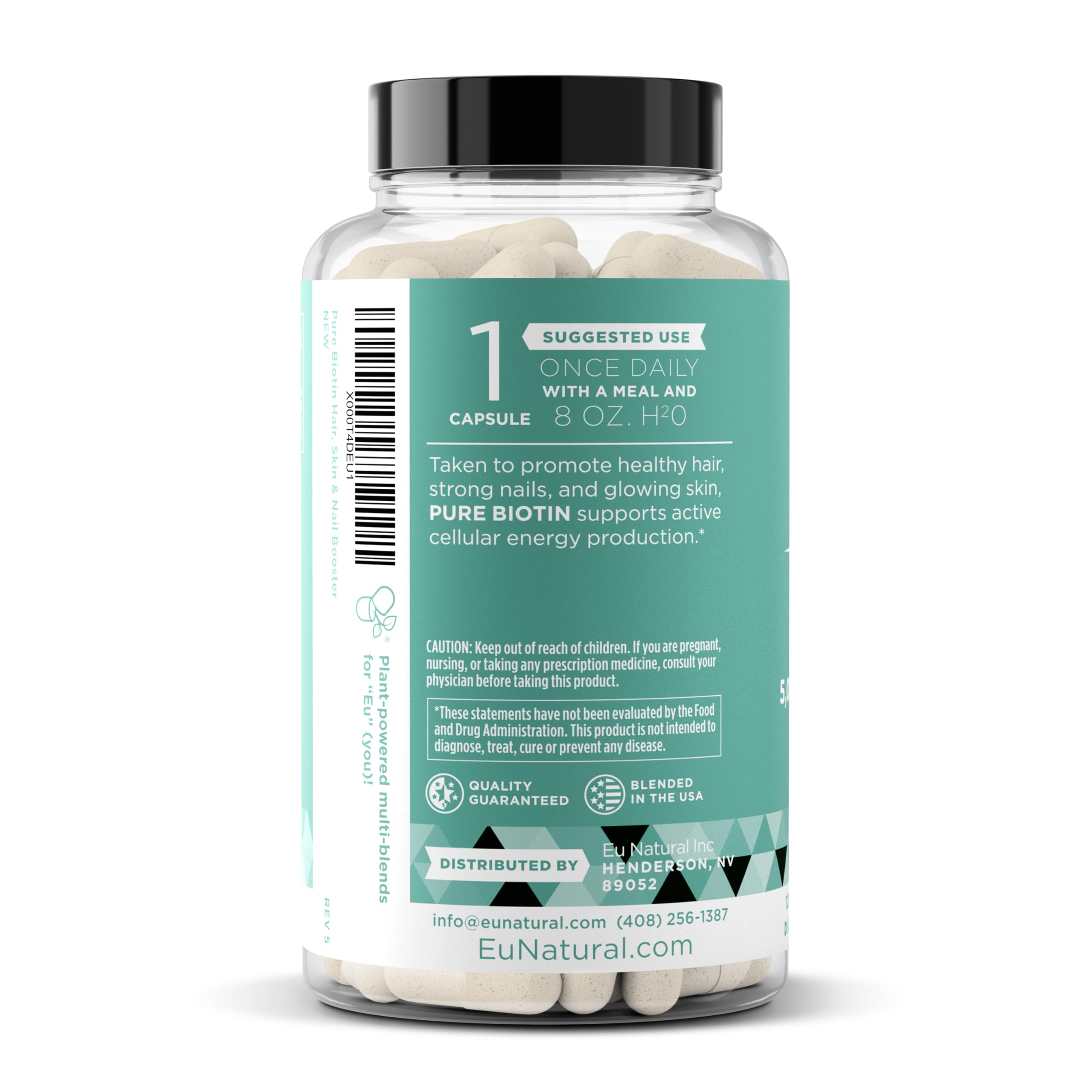 Daily-use scene featuring Eu Natural Biotin 5000 mcg.
