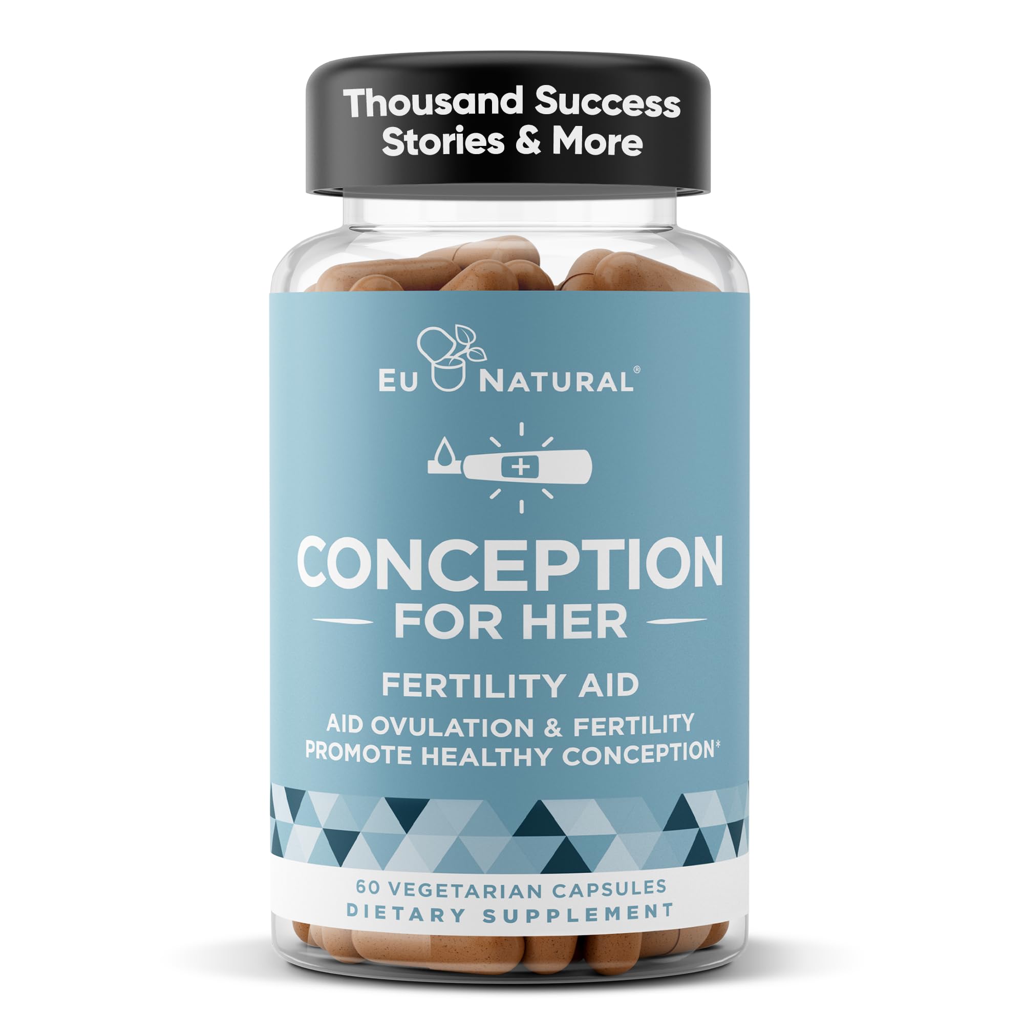 Eu Natural Conception for Her bottle shows easy daily fertility support for women