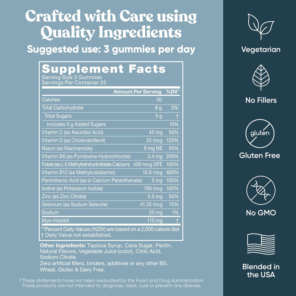 Non-GMO formula with iodine and zinc for balanced daily nutrition in Eu Natural Conception for Her.