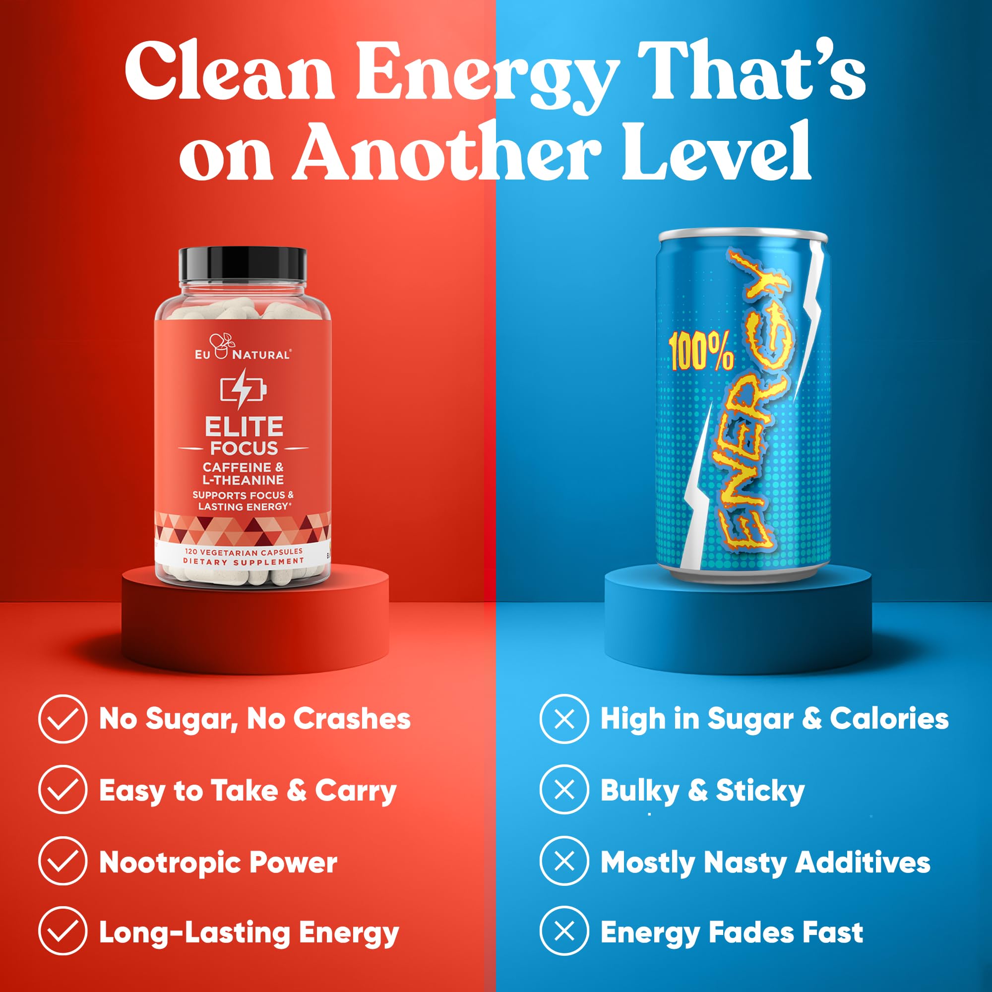 Eu Natural Elite Caffeine label detail notes gluten-free and cruelty-free attributes