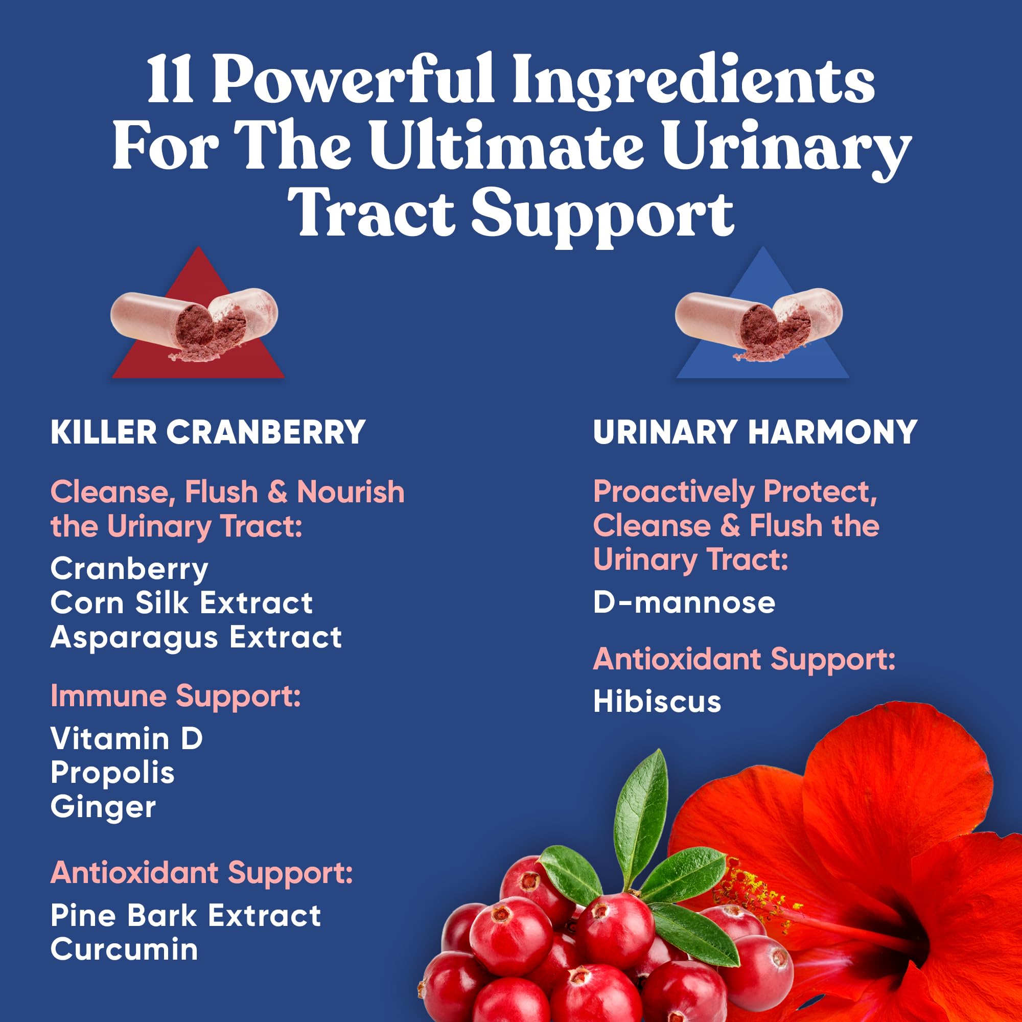 Eu Natural Killer Cranberry capsules close-up showing cranberry and botanicals.