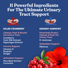 Eu Natural Killer Cranberry capsules close-up showing cranberry and botanicals.
