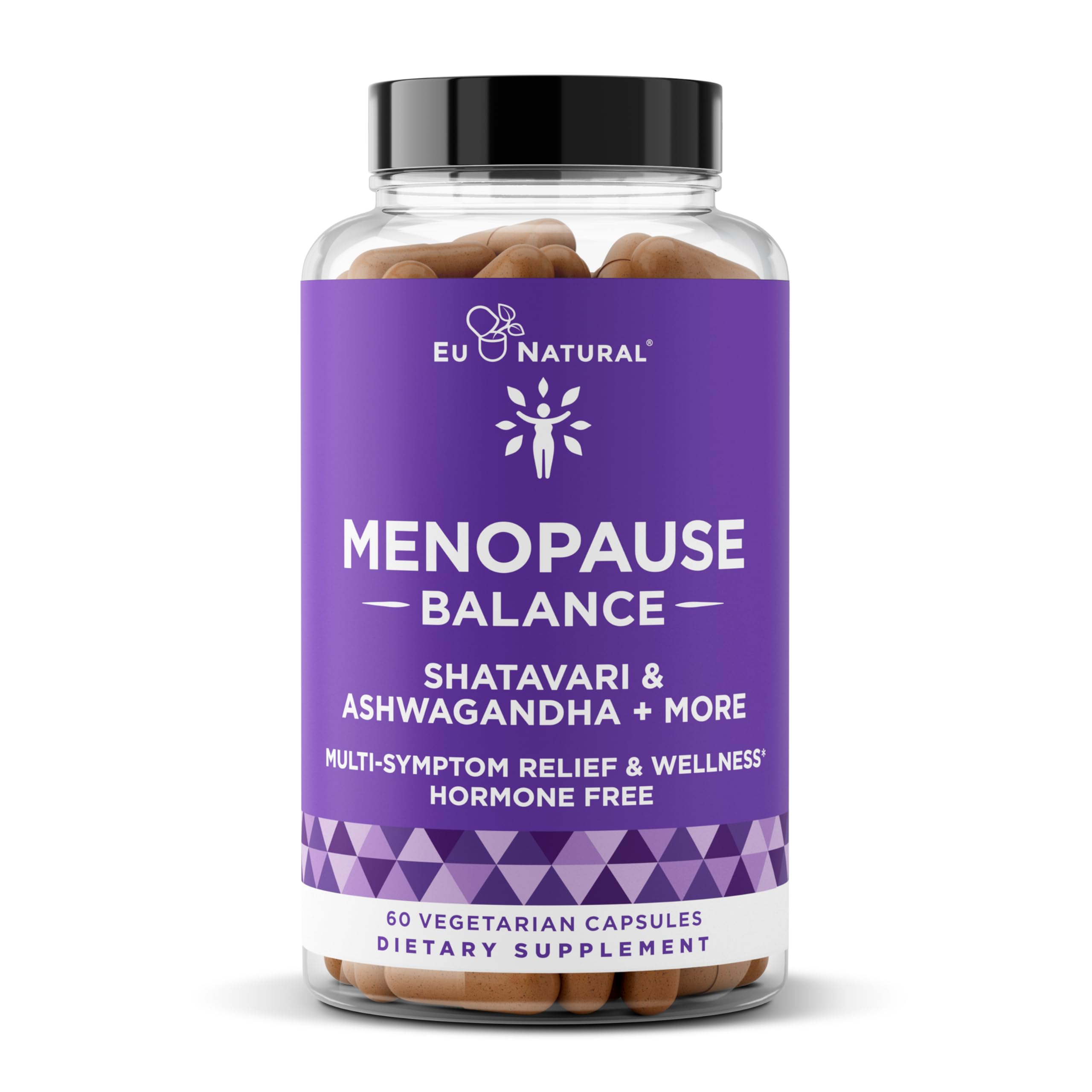 Eu Natural Menopause Balance bottle with label, offering calm daily support.