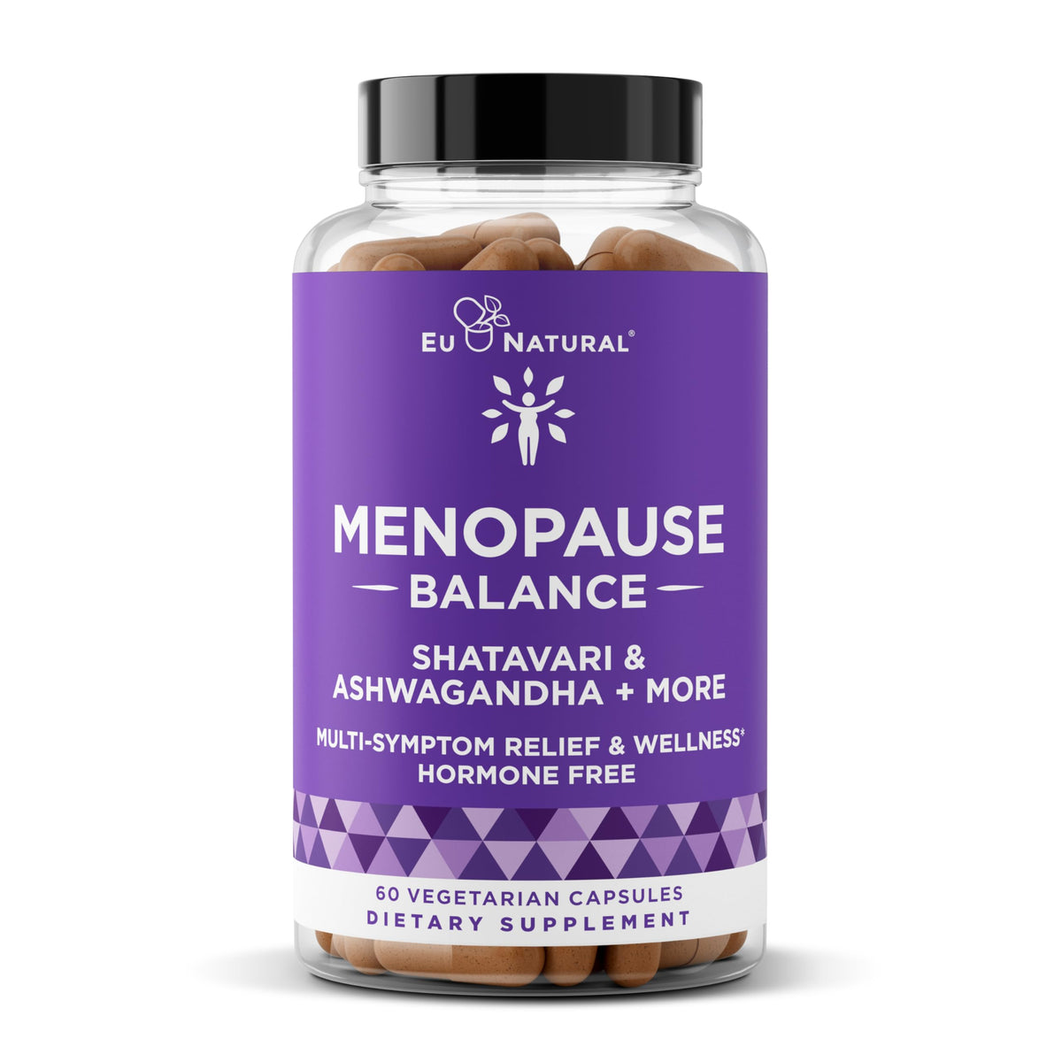 Eu Natural Menopause Balance bottle with label, offering calm daily support.
