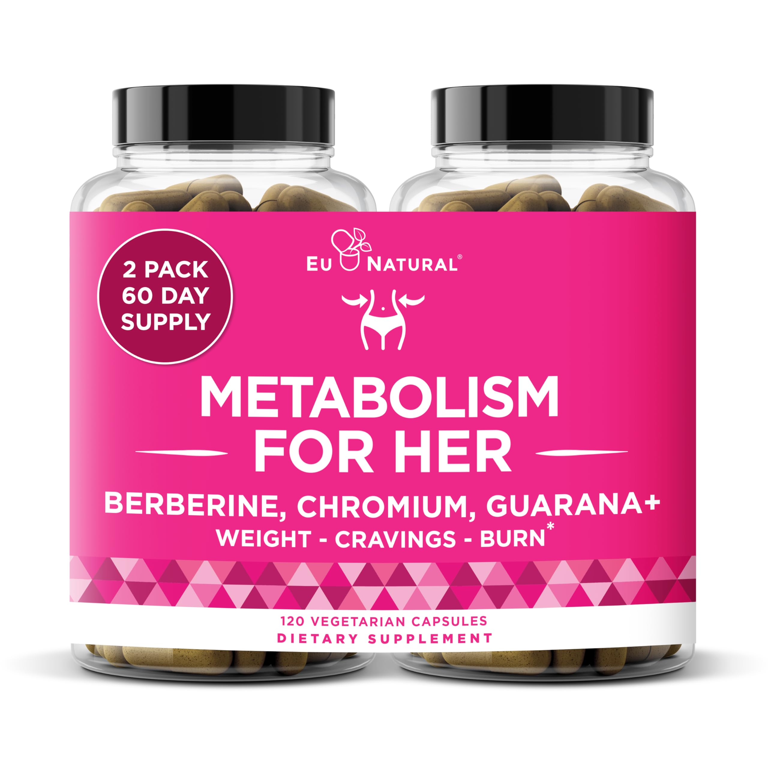 Eu Natural Metabolism for Her bottle and capsules support appetite awareness.