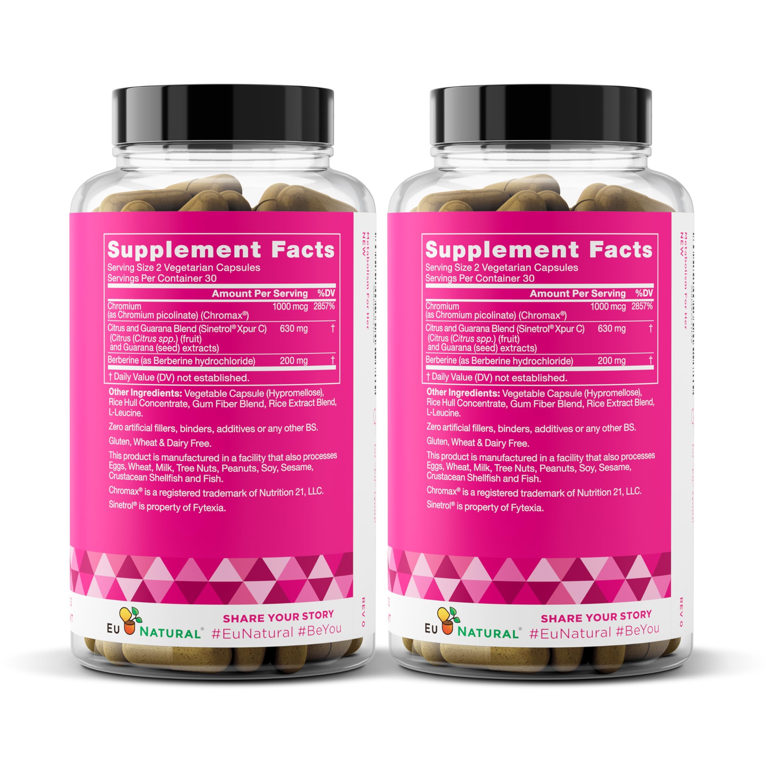 Eu Natural Metabolism for Her retail packaging supports craving management use.