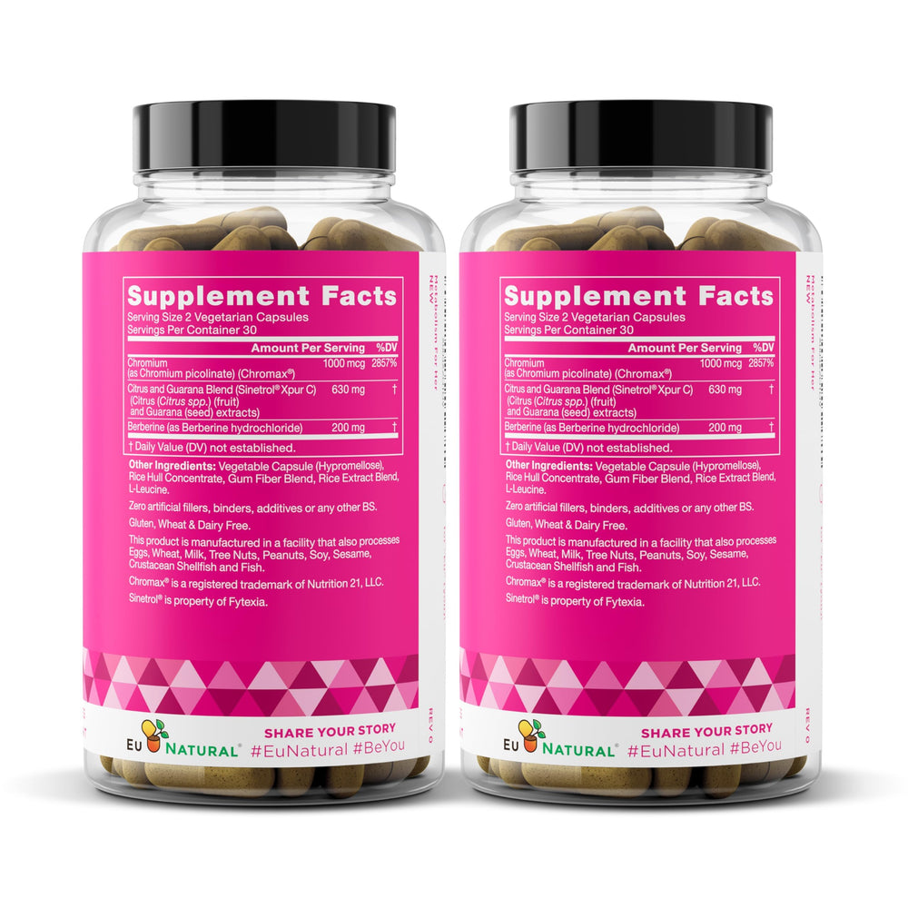 Eu Natural Metabolism for Her retail packaging supports craving management use.