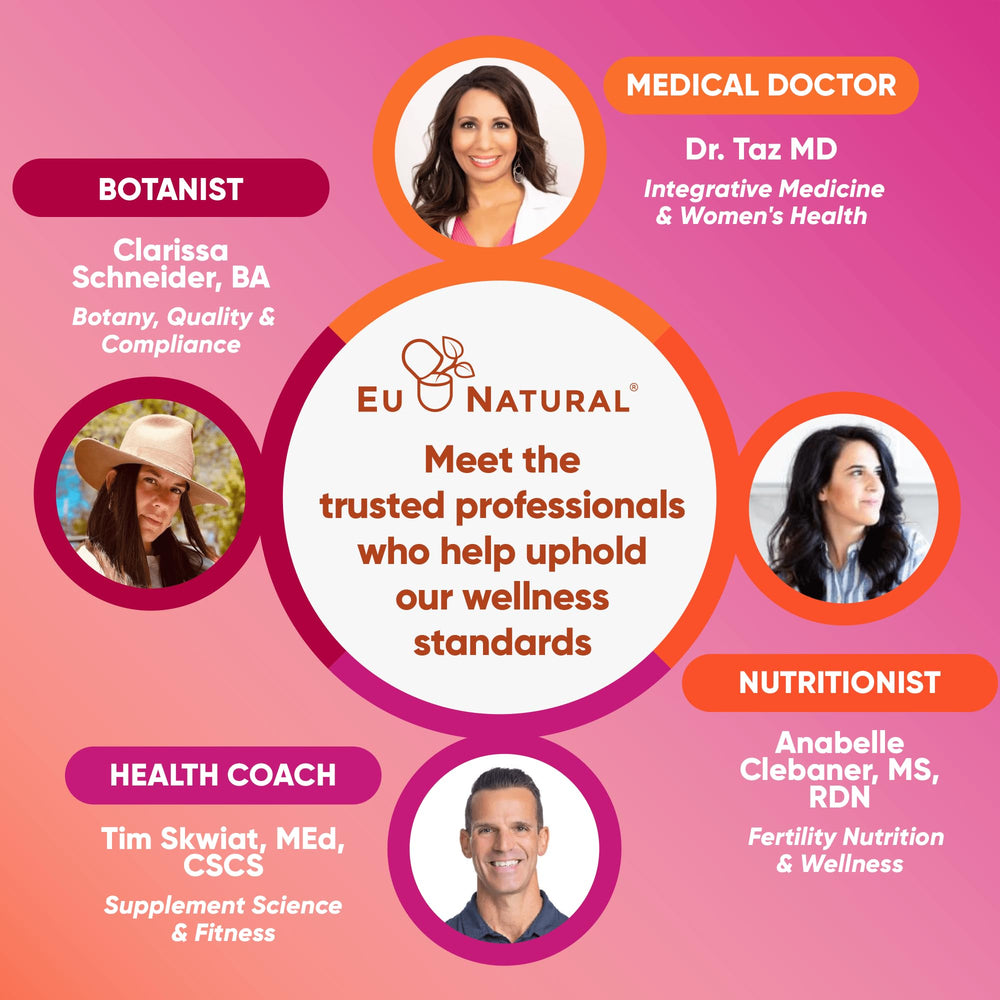 Eu Natural Metabolism for Her label closeup showing vegan gluten-free