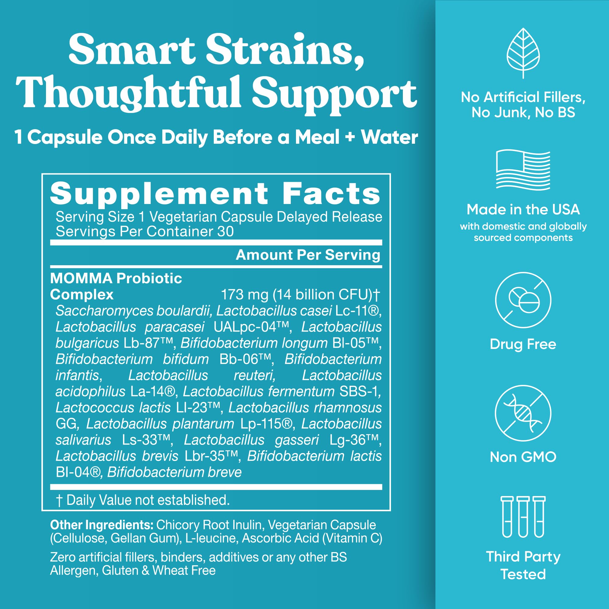 Eu Natural Momma capsules being poured for easy daily use