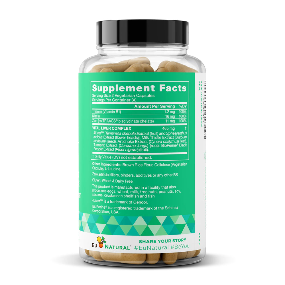 Box of Eu Natural Vital Liver Cleanse showing 60 vegetarian capsules