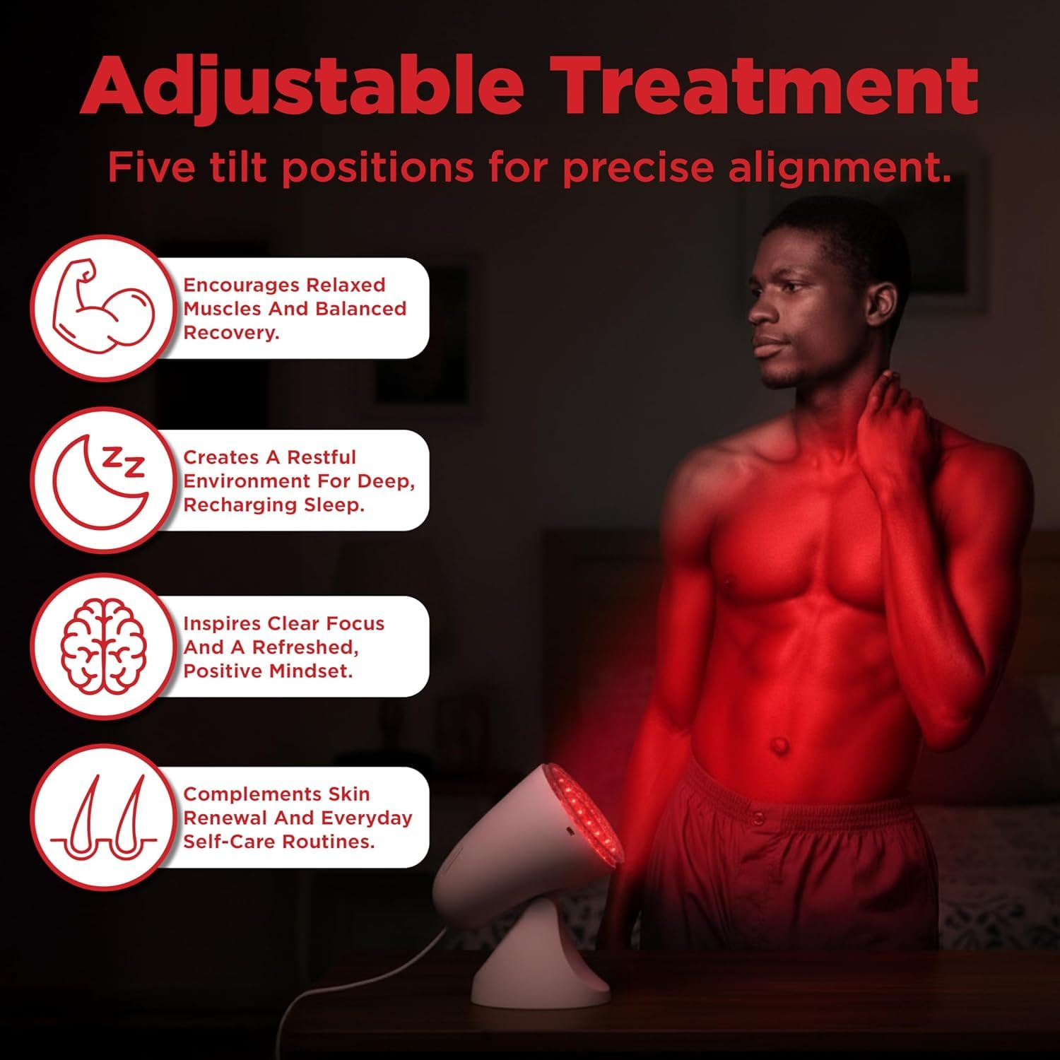 Euflora 270-degree adjustable angle for precise treatment targeting.