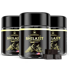 Eullsi Shilajit Gummies bottle close-up for convenient daily energy support.