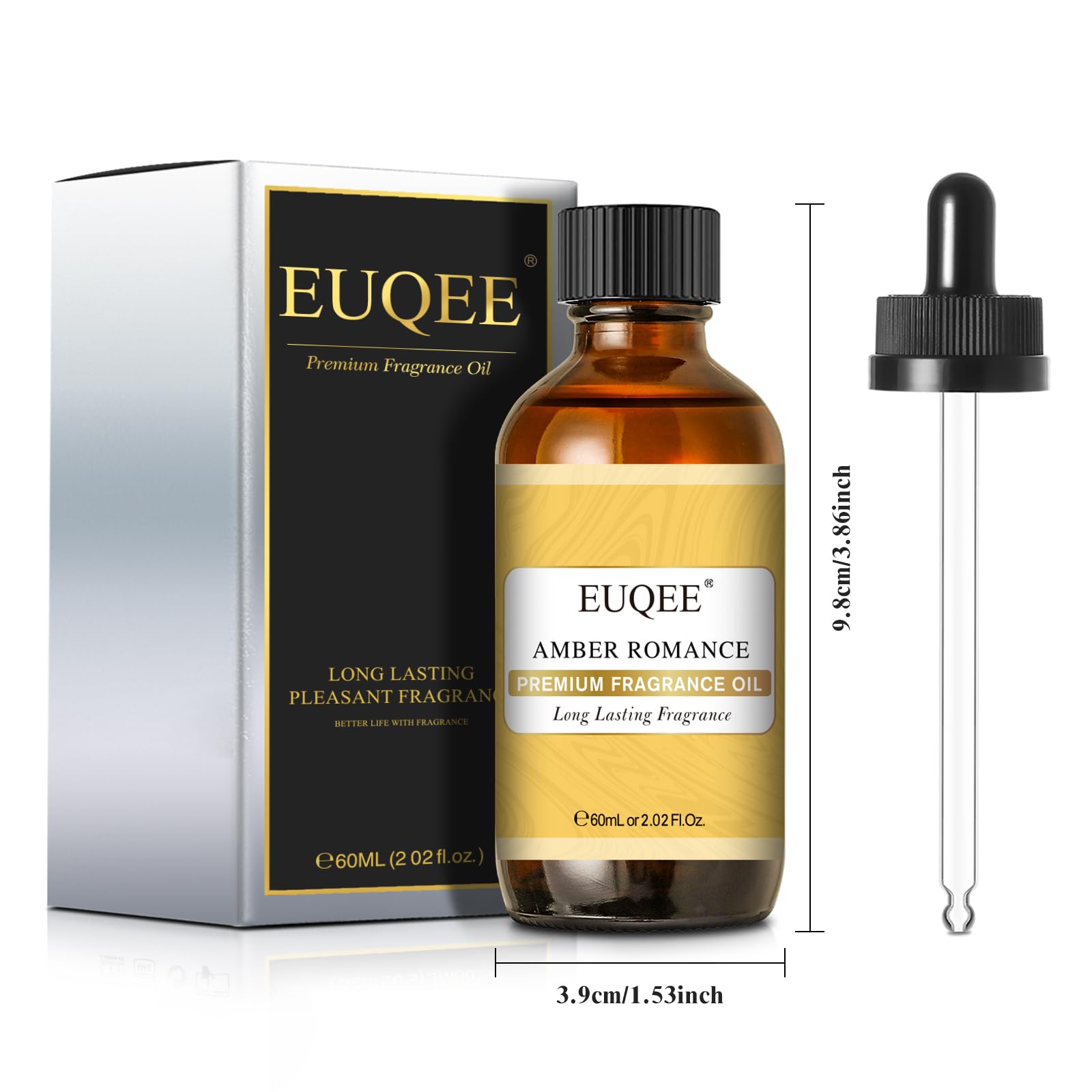 EUQEE Amber Romance gift-ready box suitable for aromatherapy lovers.
