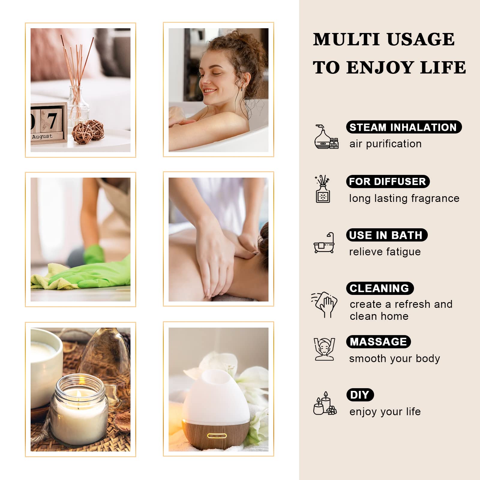 EUQEE Cinnamon essential oil suited for bath bombs and spa routines