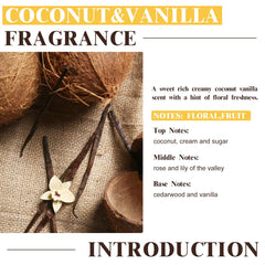 EUQEE Coconut Vanilla amber bottle protects aroma from light for lasting scent.