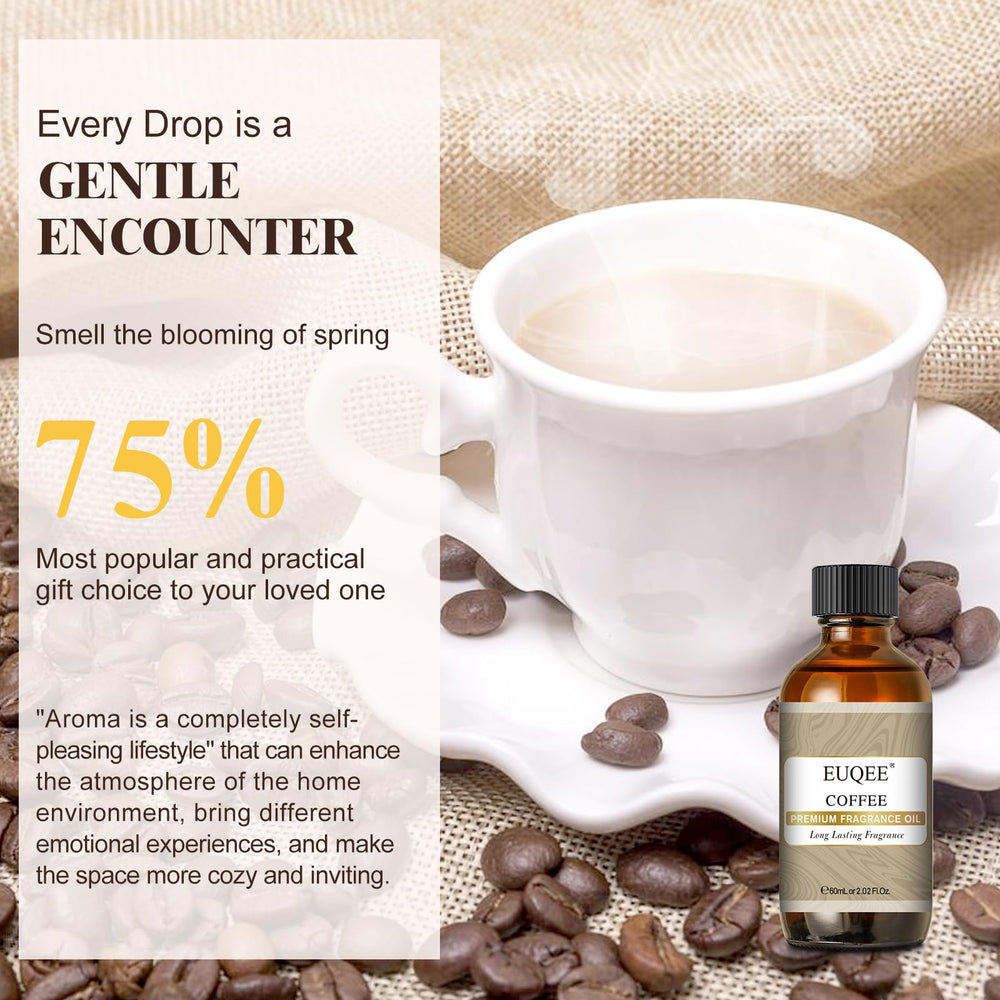 EUQEE coffee scent in a diffuser creates cozy café ambiance.