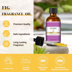 EUQEE Fig Fragrance Oil dropper enables precise drops for blending.