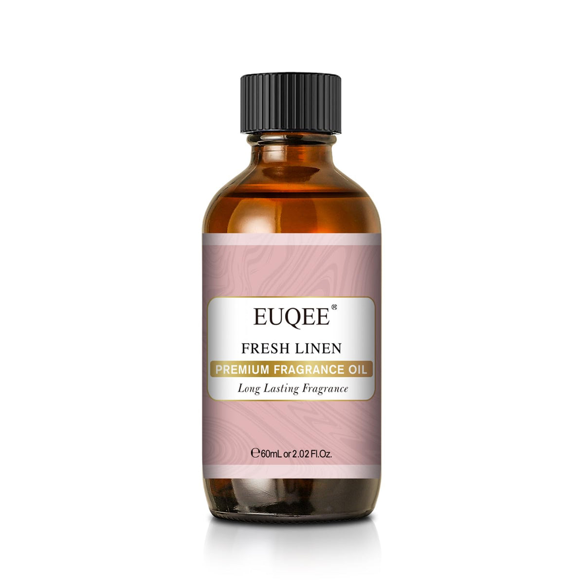 EUQEE Fresh Linen fragrance oil bottle for long-lasting aroma in diffusers and DIY projects.
