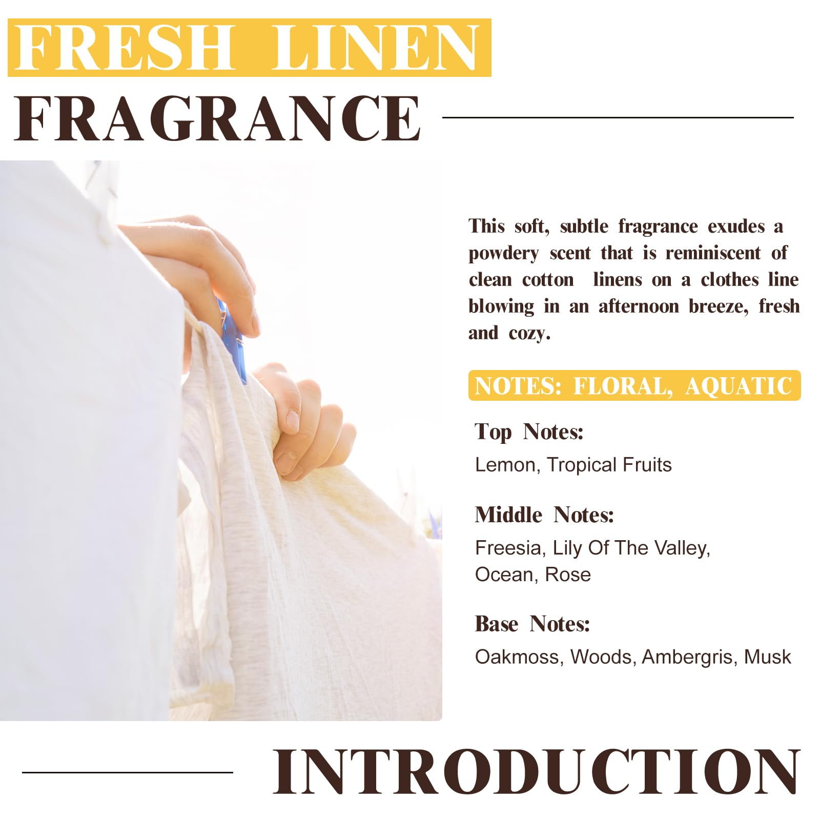 EUQEE Fresh Linen fragrance oil candle making, adding soft, clean scent to rooms.