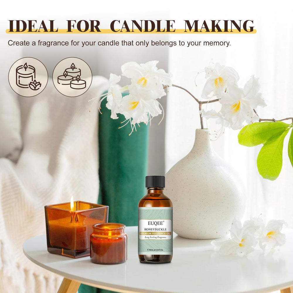 EUQEE Honeysuckle fragrance oil for candle making and diffusers.