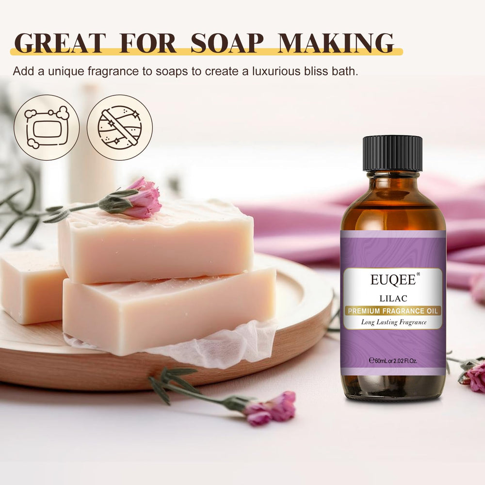 EUQEE Lilac fragrance oil used in handmade soaps.
