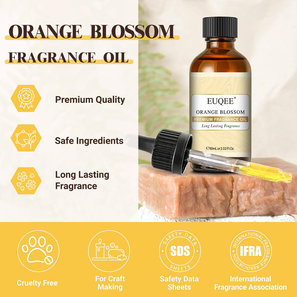 EUQEE Orange Blossom amber bottle protecting fragrance oil from light