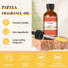 EUQEE Papaya Fragrance Oil amber glass bottle protects fragrance from light.