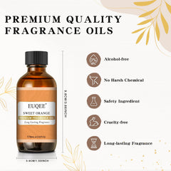 EUQEE Sweet Orange Fragrance Oil diffuser setup with bright citrus aroma