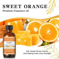 EUQEE Sweet Orange Fragrance Oil dropper allowing precise measurement