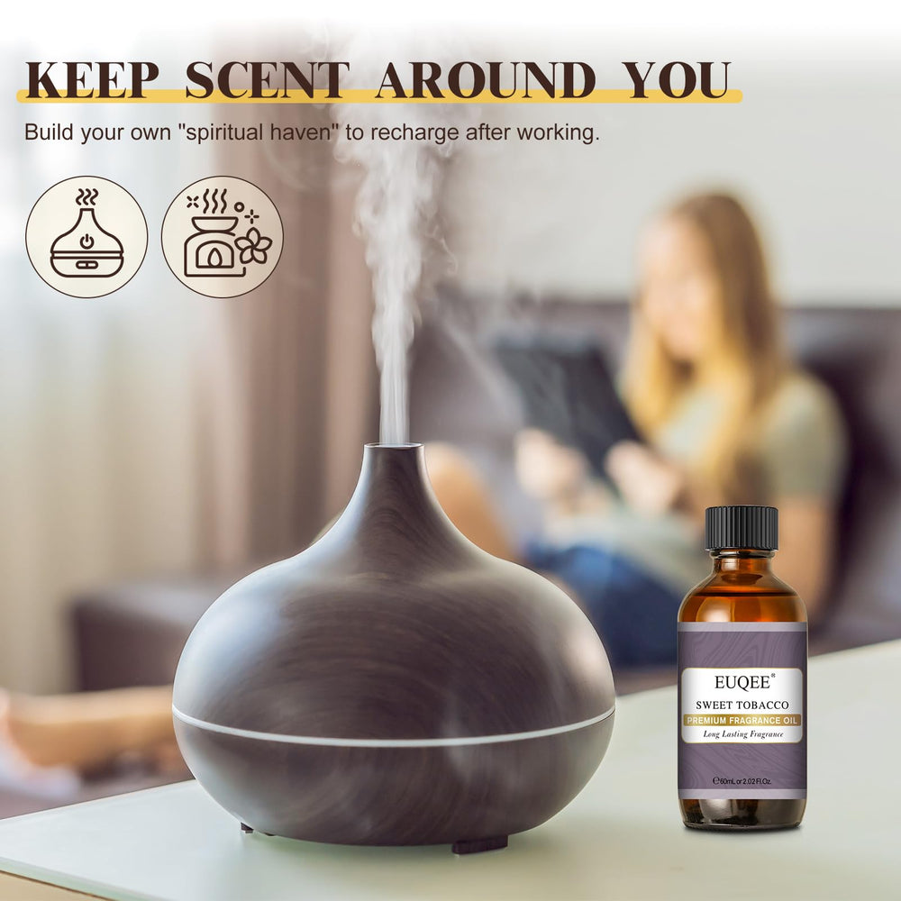 EUQEE Sweet Tobacco fragrance oil for soap making enriches handmade bars.
