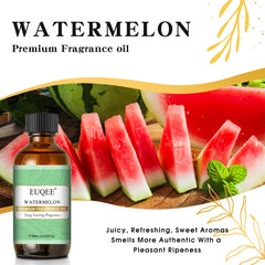 EUQEE Watermelon Fragrance Oil with glass dropper delivers precise drops for accurate blending.