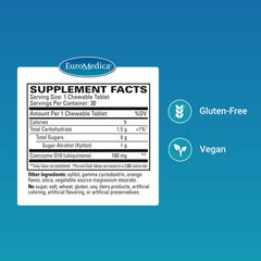 EuroMedica CoQ10 chewable tablet pack supports convenient daily energy.